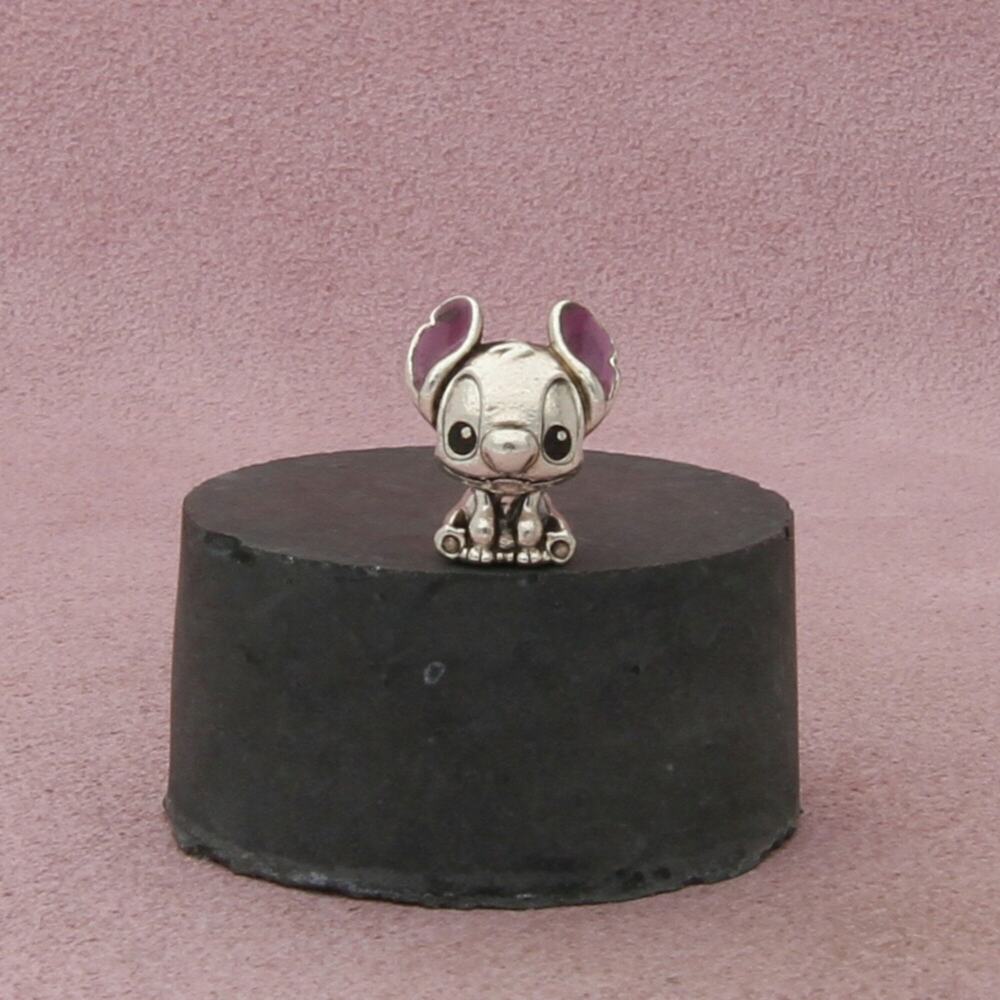 pandora sterling silver authentic disney lilo & stitch angel bead (798844) charm
